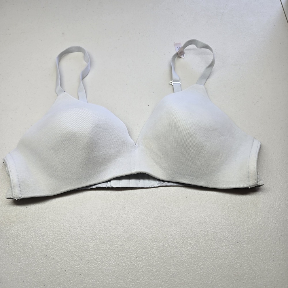 Ambrielle Women‎ Bra 38C White Natural Comfort Wirefree T Shirt Convertible